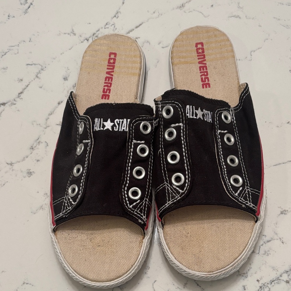 Vintage Converse All Star Black Slip-On Sandals